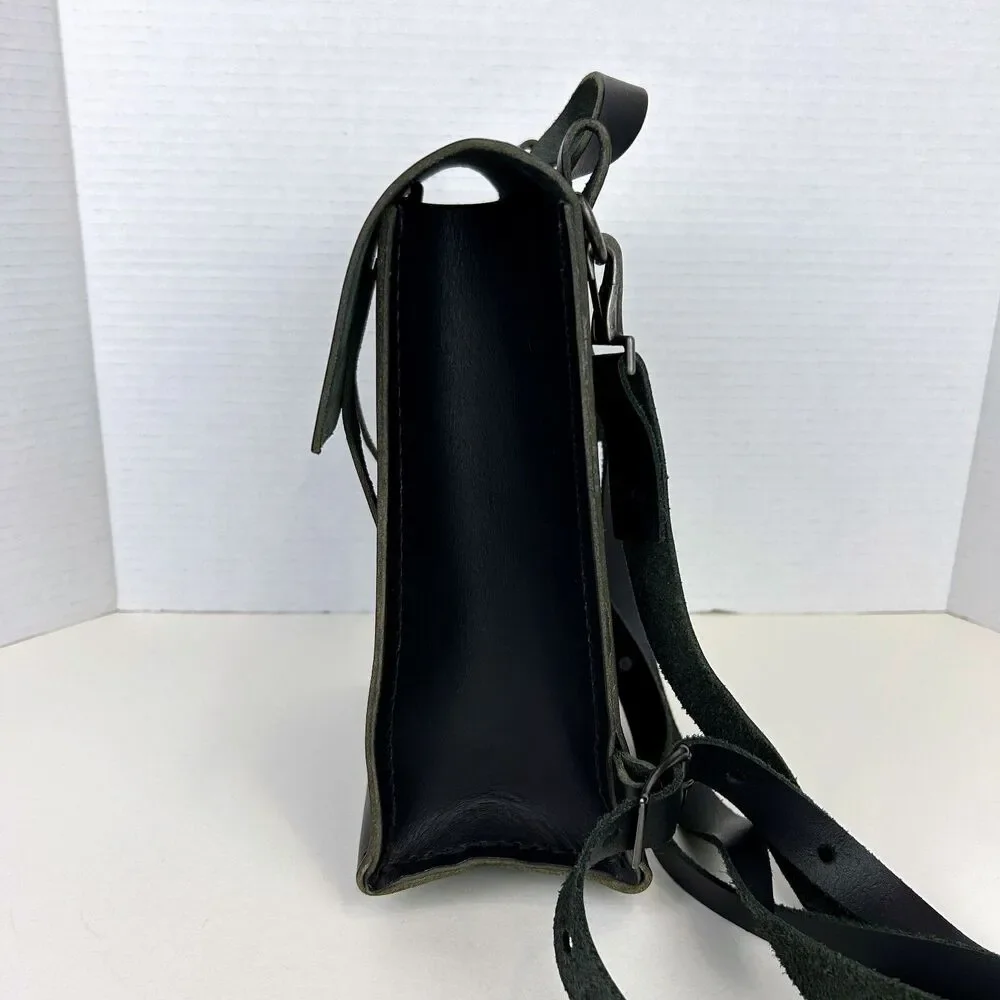 Mifland Bedford Bag USA Made Full Leather Backpack Black Rucksack Adjustable Med